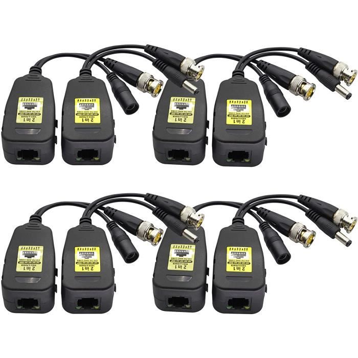 Sorveglianza Cablaggio Balun BNC UTP Per Telecamere Di Sicurezza - Set Da 4 Pezzi Per Sistemi CCTV HD Bnc Connettore - Foto 2