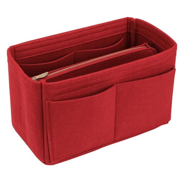 Sac a top main interieur rouge