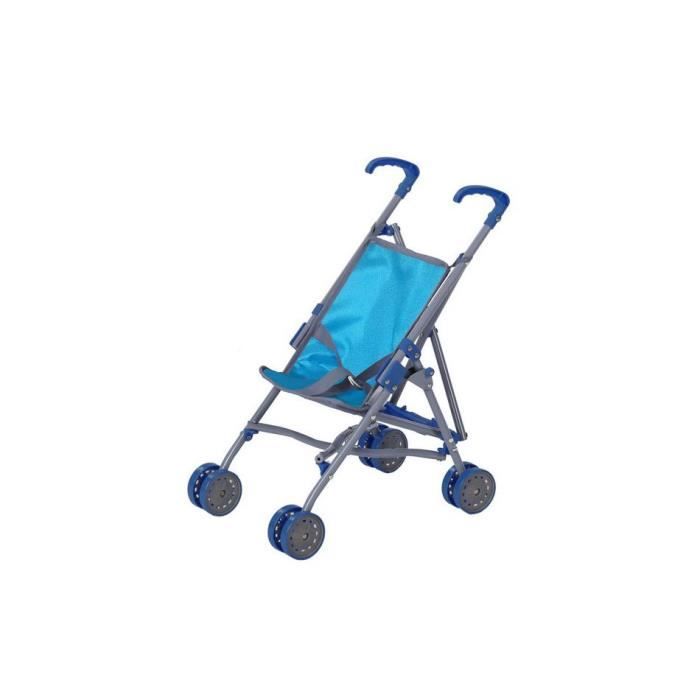 poussette poupee bleu