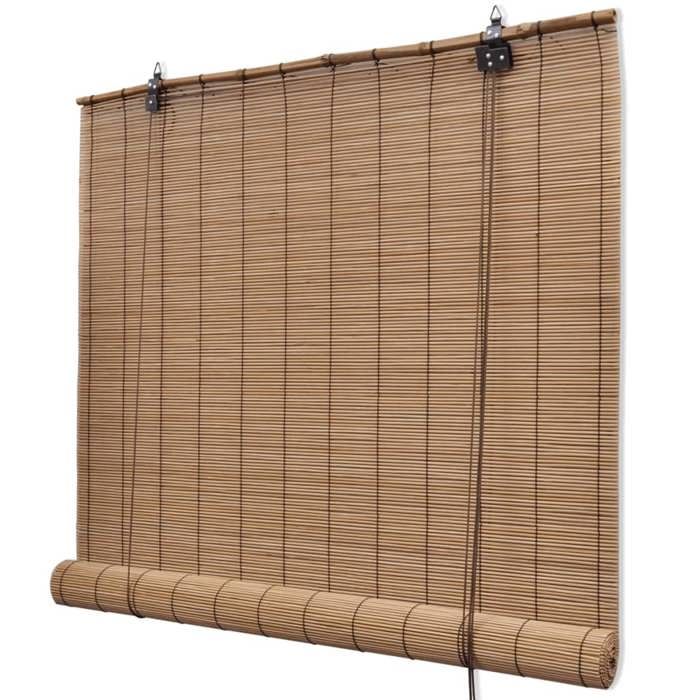 Store Enrouleur Bambou Brun 80 X 160 Cm Achat Vente Store De