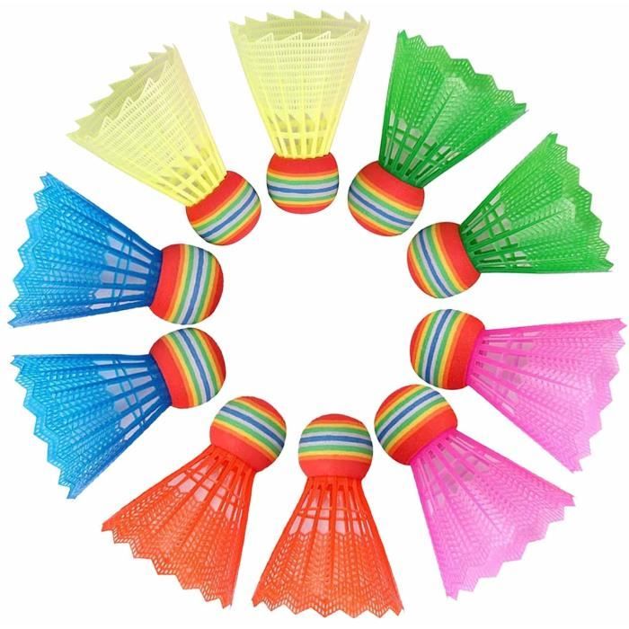 Plastique Volant Badminton 12Pcs- Balle de Badminton Multicolore- Balle à  Grande Vites Stabilité et Durabilité- Badminton Ball[21] - Cdiscount Sport