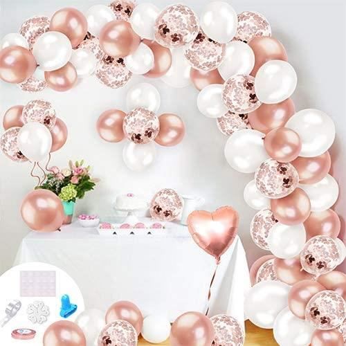 Arche ballon rose gold - kit arche ballon anniversaire fille rose blanc -  ballon guirlande femmes - pour décoration fond fête mari - Cdiscount Maison