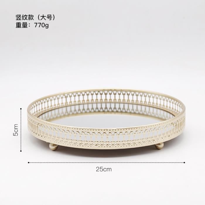 Plateau De Rangement Rond En Métal Style Nordique - Cuivre Ou Acier - Diam. 10 Ou 14 Cm - Pour Bijoux, Cosmétiques, Décoration