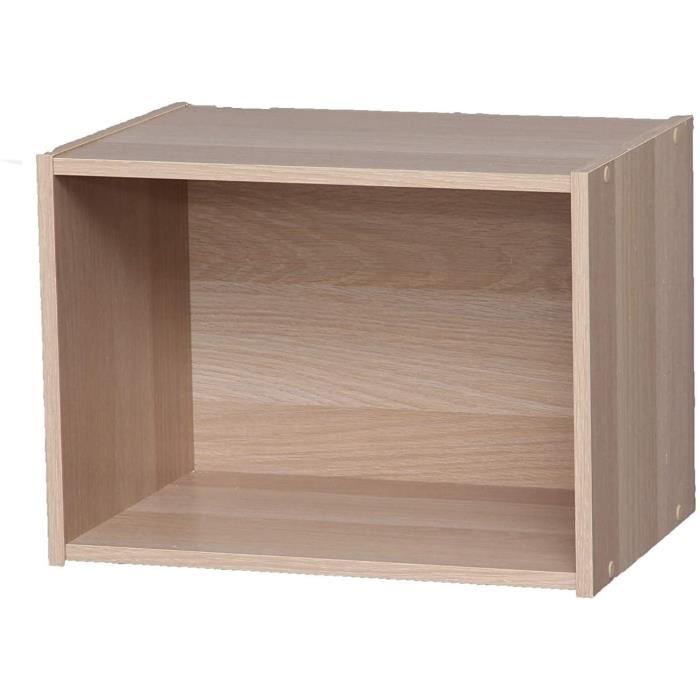 Marque - meuble de rangement cube 1 niche-etagère 1 casier, mdf, chêne  clair, 41,5 x 29 x 30,5 cm 423 - Cdiscount Maison