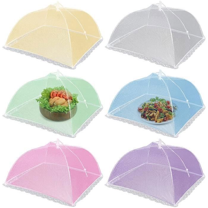 Cloche Alimentaire Pliable 4pcs Cloche Parapluie Anti-Insectes Couverture De Nourriture En