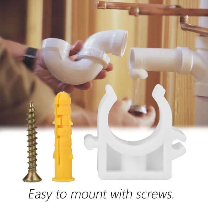20pcs Clips Colliers De Serrage Tuyau 16/20/25/32mm - Pince U PPR Plastique Aluminium Avec Vis