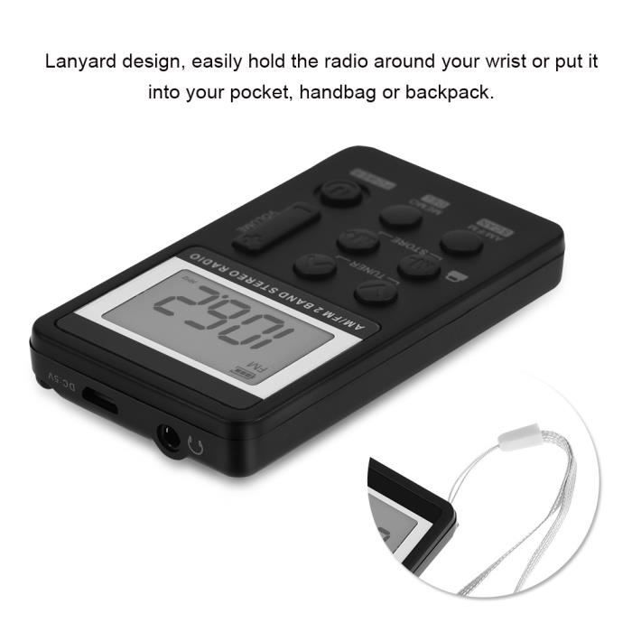 Radio Portable AM/FM Benss - Mini, Rechargeable USB, Avec écouteurs Et Recherche Automatique - 5