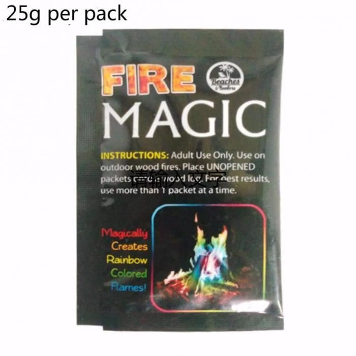 Poudre Colorante Pour Flammes ALLONY - 10 Sachets De 10g - Effets Magiques Bleu, Violet, Rouge - Feu De Camp, Cheminée