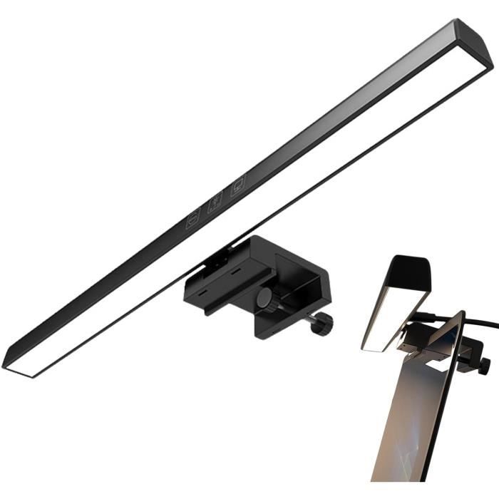 MELIFO Barre lumineuse de moniteur, lumières de moniteur avec interrupteur mécanique et télécommande sans fil, lumière d'ordinateur avec variateur en continu, sans éblouissement de l'écran, lampe de