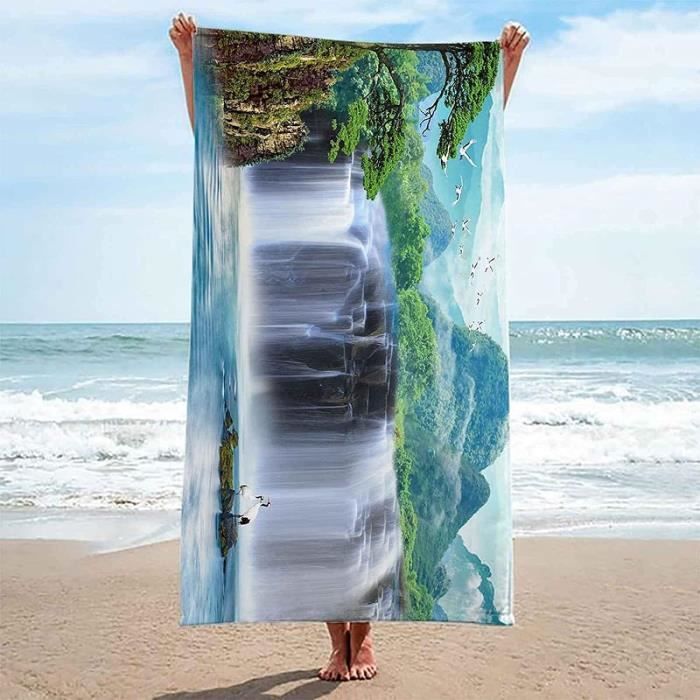 Serviette De Plage 3D Thème Basket - Microfibre 70x140 Cm - Séchage Rapide, Légère, Compacte - Pour Piscine, Sport, Voyage, Pique-nique