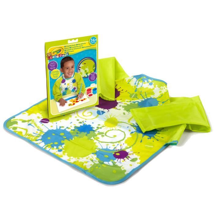 Crayola - Mini Kids - Tablier avec manches - Coloriage pour enfant et tout petit