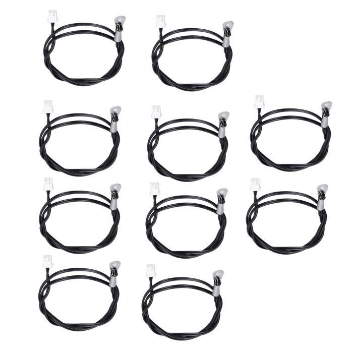 Lot De 5 Capteurs De Température NTC 15K - Sonde Thermistance 40 Cm - Pour Climatisation, Thermostats, Systèmes Industriels