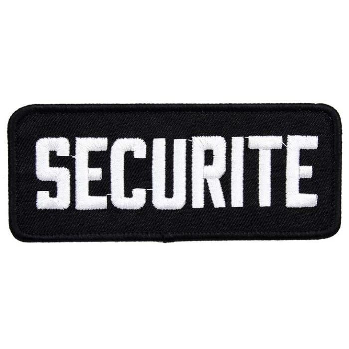 11 X 2,5 CM écusson ECUSSON PATCHE THERMOCOLLANT SECURITY SECURITE DIM 