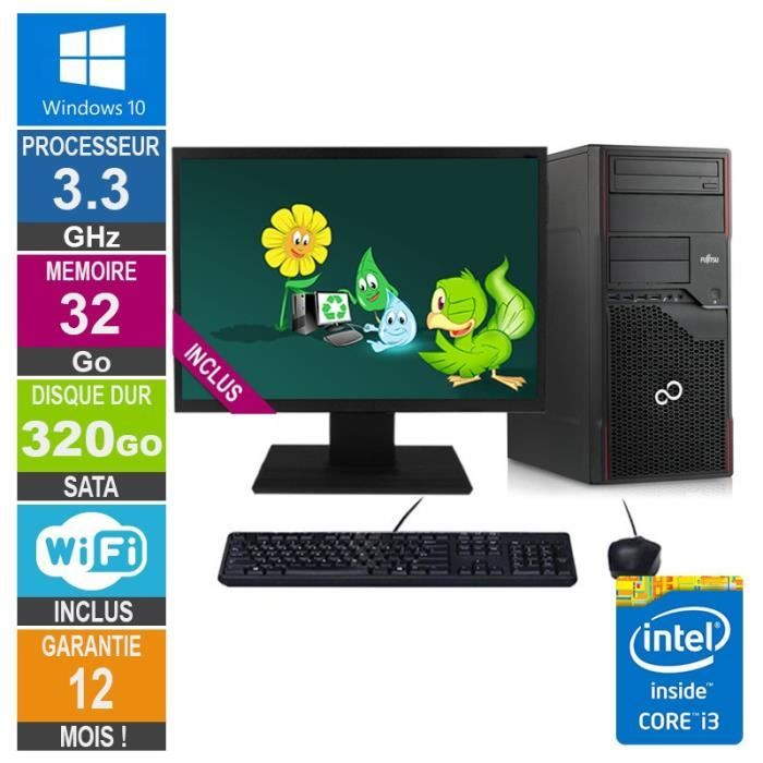 PC Fujitsu P710 E90+ Core i3-3220 3.30GHz 32Go/320Go