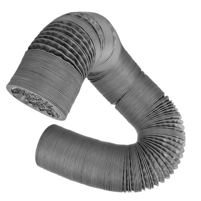 Tuyau Flexible Aluminium Double Couche 80mm 4,5m Avec Ruban Et Colliers - Ventilation Hotte