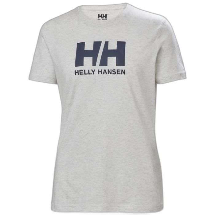 T-shirt femme HELLY HANSEN - Nimbus Cloud Melange - Manches Courtes - Multisport - Respirant