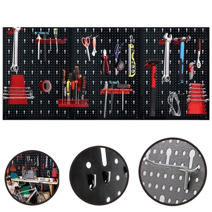 Ensemble Panneau mural de rangement pour outils 97 pièces Portes-outils  plastique bricolage robuste extensible garage - Cdiscount Bricolage