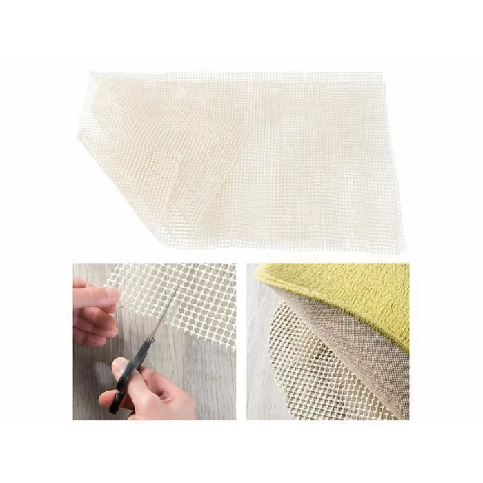 Tapis Antidérapant 70x140 Cm - Découpable, Réutilisable - Pour Sous Tapis, Tiroirs, Coffre Voiture - Anti-glisse PVC
