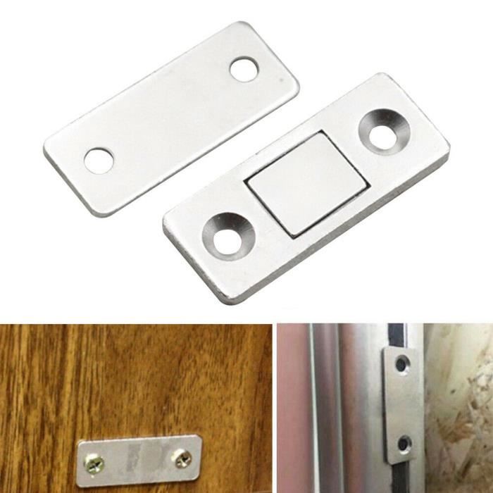 1 Jeu Serrure Magnetique A Loquet Magnetique Ultra Mince Pour