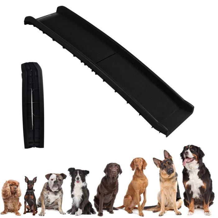 LZQ Rampe pour chiens Rampe pour chiens pliable Rampe pour animaux domestiques, Rampe de coffre Rampe de voiture pour chiens, noir