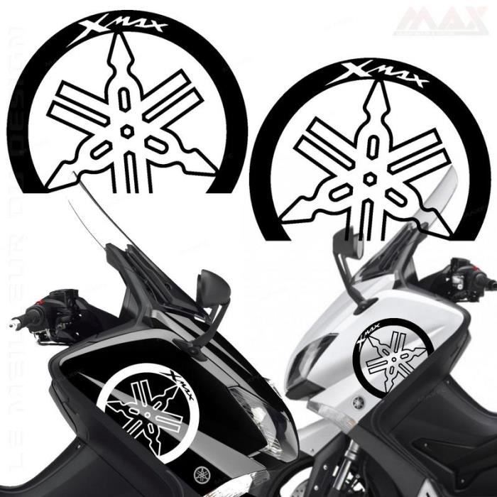 accessoires pour scooter Yamaha X Max or inscription Xmax Labelbike Lot de 2 autocollants/stickers en résine 3D 