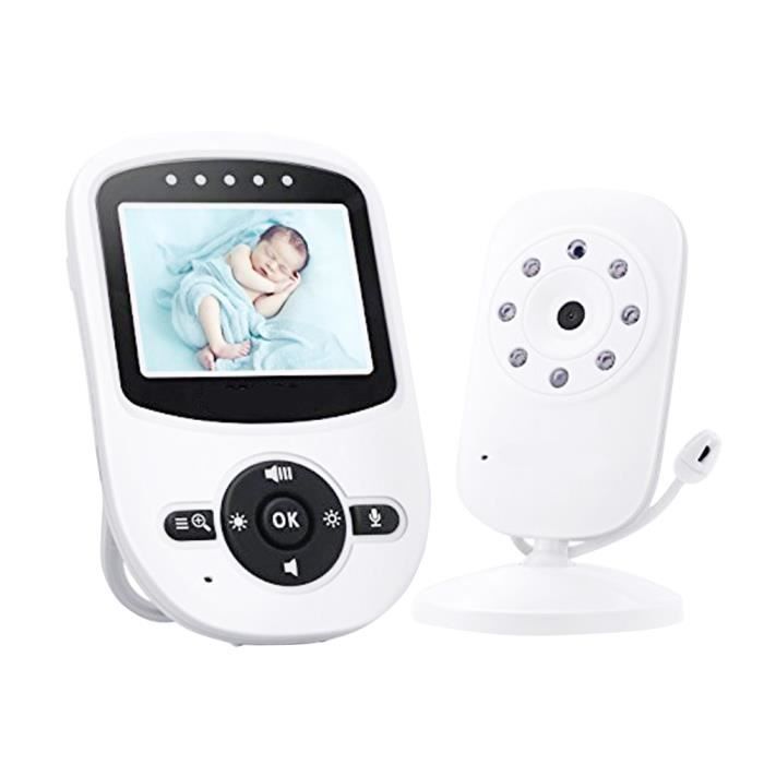 Babyphone Caméra Bébé Moniteur 2,4 GHz + Capteur de Température