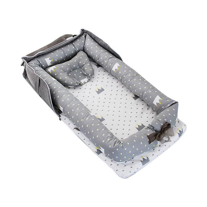 Mogoi Sac Reducteur De Lit Bebe Avec Oreiller Lit Pliable Pour Voyage 50x90x15cm Gris Cdiscount Puericulture Eveil Bebe