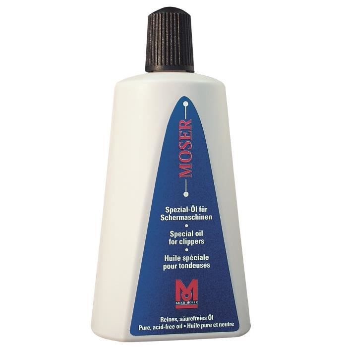 Huile de soin - MOSER - 200 ml - Pour têtes de coupe - Usage régulier - Pour chien Huile de soin - MOSER - 200 ml - Pour têtes de coupe - Usage régulier - Pour chien