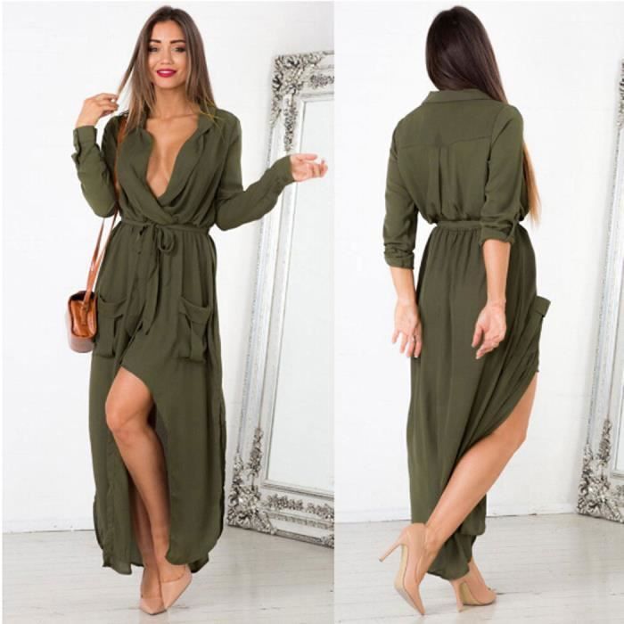 Robe D'Été Bonprix Taille 22-24 - Motif Blanc Vert Gris Marron - Style Plage Midi