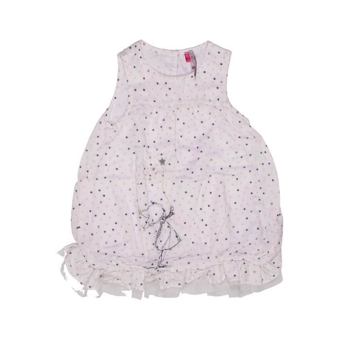 Robe Bebe Fille Orchestra 6 Mois Blanc Ete 9481 Bleu Cdiscount Pret A Porter
