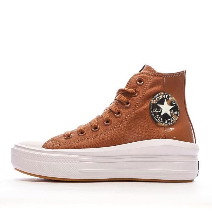 Converse Baskets CONVERSE CHUCK TAYLOR ALL STAR MOVE HI - Marron - Adulte - Mixte - Textile - Plat - Lacets