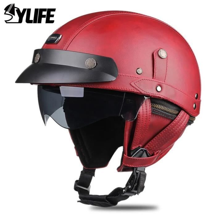 Casque Moto YEMA DW-631 - Open Face ECE 22.06 - Pour Scooter Et Cyclomoteur