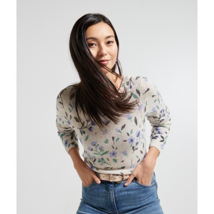 Pull fleuri femme 2025