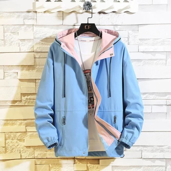 6XL 7XL 8XL Plus La Taille Hommes Vestes Vestes Et Manteaux Printemps Automne Casual Mode Bomber Veste Hommes BLEU CIEL C Blanc Cdiscount Pret a Porter