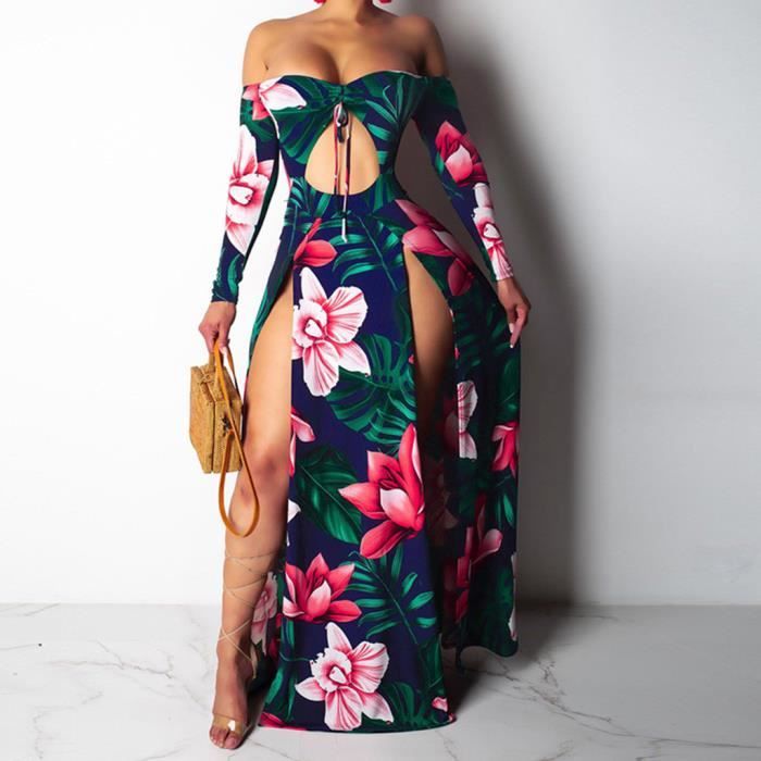 robe longue double fente