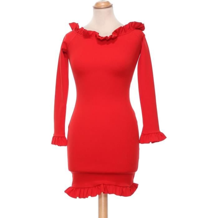 robe boohoo rouge
