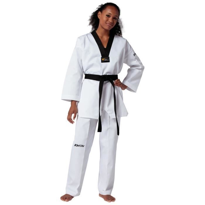 Kimono Taekwondo Kwon Victory - blanc/noir - 180 cm
