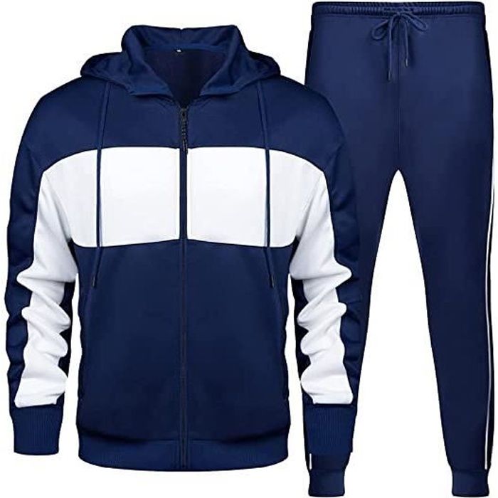 Surv tement Homme Deux Pi ces Marque Bleu Manches longues