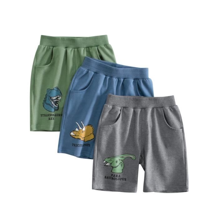 Short De Sport En Coton Pour Garçon - Taille Élastique, Avec Poches - Tailles 4 à 14 Ans (110 à 160) - 8