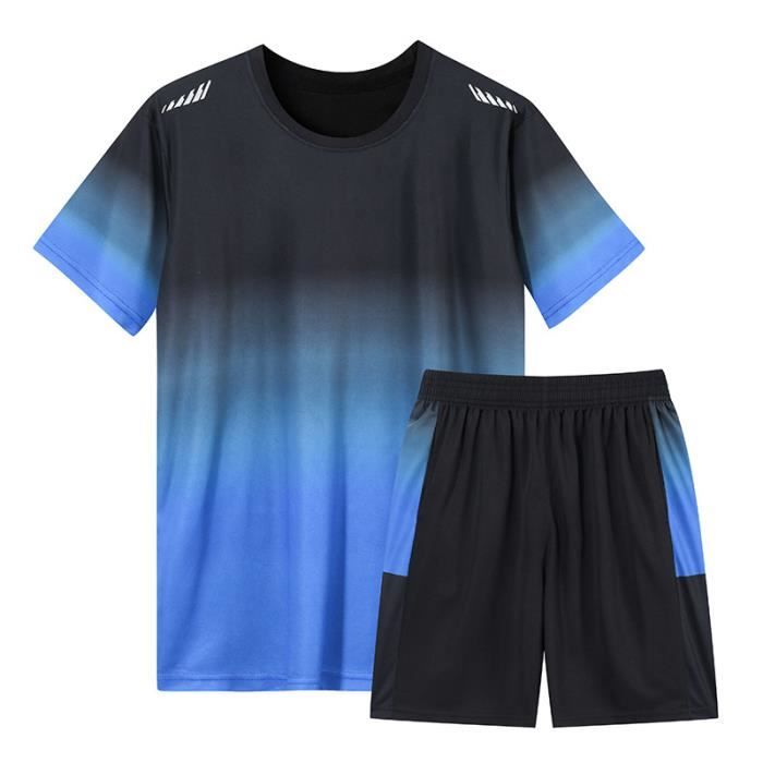 Ensemble de Vêtement Sport Homme 5 Pièces - Marque - Pour Fitness Running -  Couleur Bleu Bleu - Cdiscount Sport