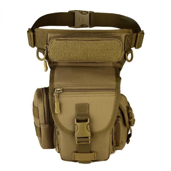 Sac De Pêche Tactique Multifonction Avec Bande Réfléchissante | Porté Bandoulière Ou Ceinture | Poches Multiples Pour Matériel