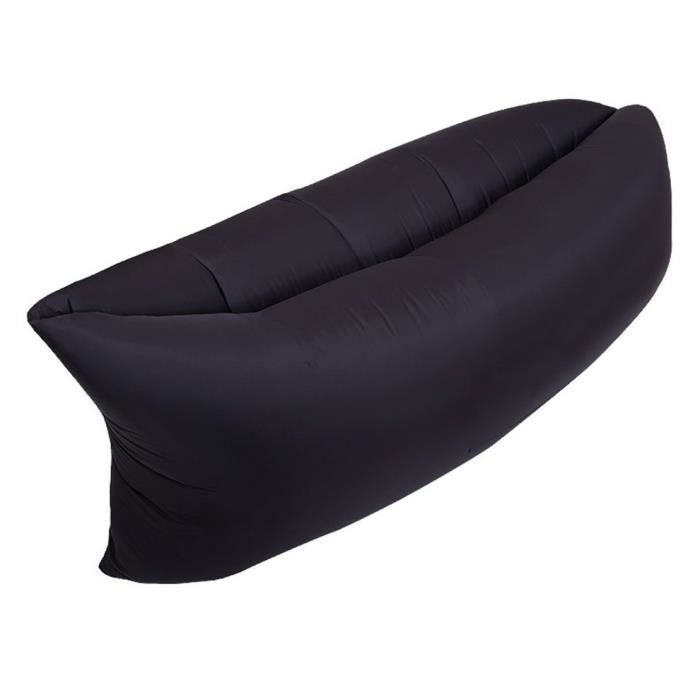 SeatZac™ 64701A - Canapé Gonflable Noir, Sac de Couchage en Tissu de Parachute résistant