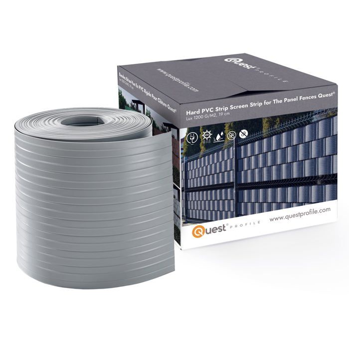 5 lamelles x 2 525 m de bande d occultation rigide pour grillage en pvc gris hauteur 19 cm epaisseur 1 5 mm montage sans clips cdiscount jardin