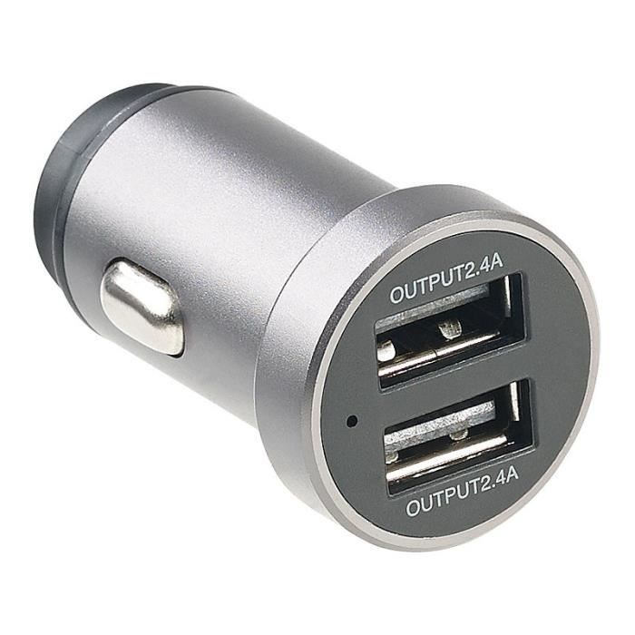 Chargeur allume-cigares 2 ports USB-A 24W Eco