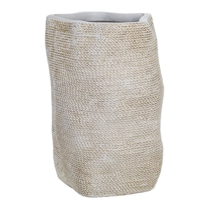Vase Décoratif En Résine Vintage Jaune - 9x6 Cm - Idée Cadeau Déco Originale Pour Plantes