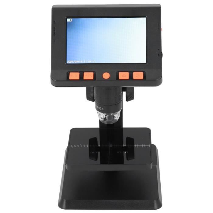 Microscope Numérique USB Sunowl - Écran LCD 4.3" - Grossissement 1X-1000X - 8 LEDs - Pour Soudure, Labo, École