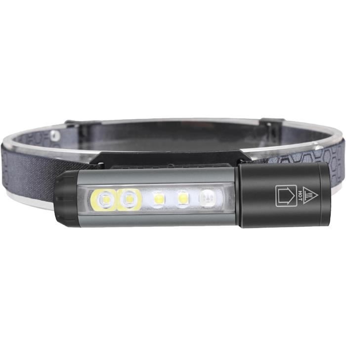 Lampe Frontale Led Rechargeable, Zoom Télescopique Etanche 170 Degrés