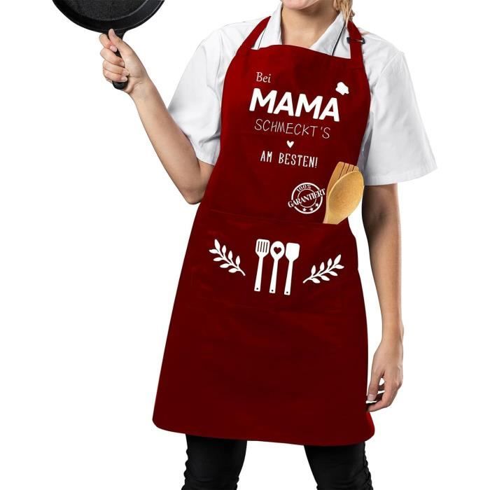 Tabler De Cuisine Réglable Pour Maman - 3 Poches - Cadeau Fête Des Mères, Noël Ou Anniversaire