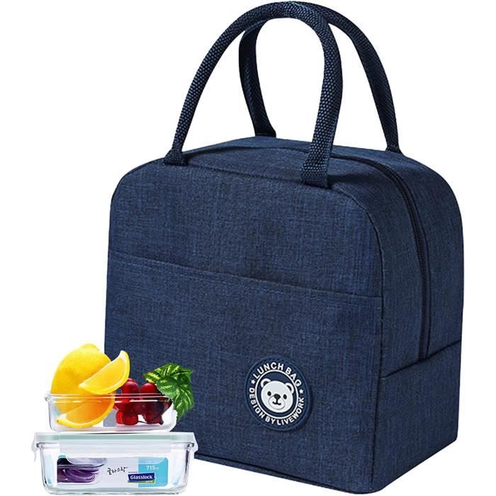 Yzwuyou Petit Sac Isotherme Repas Lunch Bag Portable Glaciere Souple  Isotherme Imperméable avec Feuille D'Alm Lunch Box Isotherm41