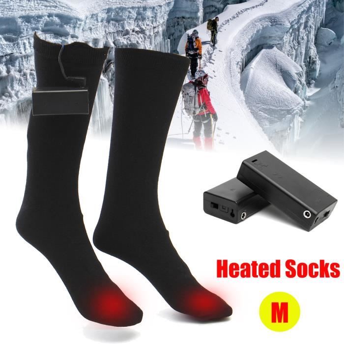 Chaussettes Chauffantes Électriques Avec Batterie - 3 Températures - 2200 MAh - Polaire Douce